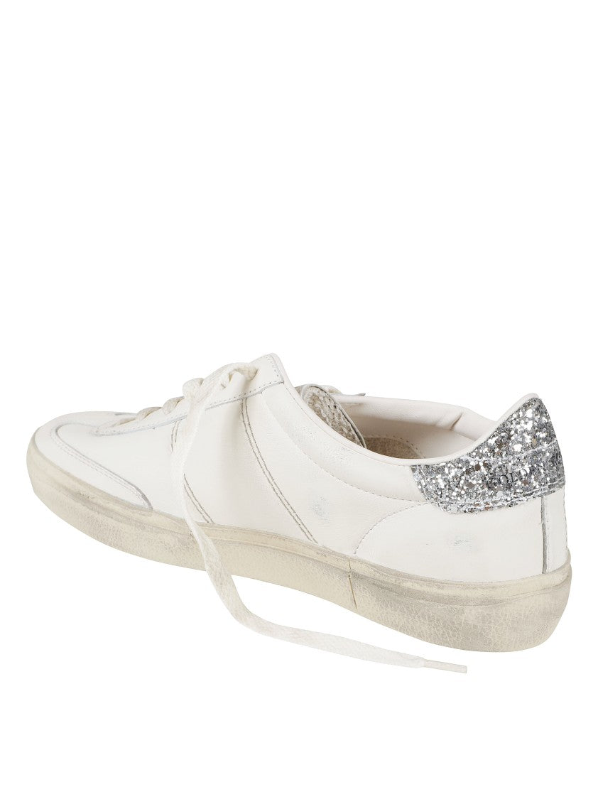 Golden Goose Low-Top Sneakers With Distressed Finish And Glitter Accents