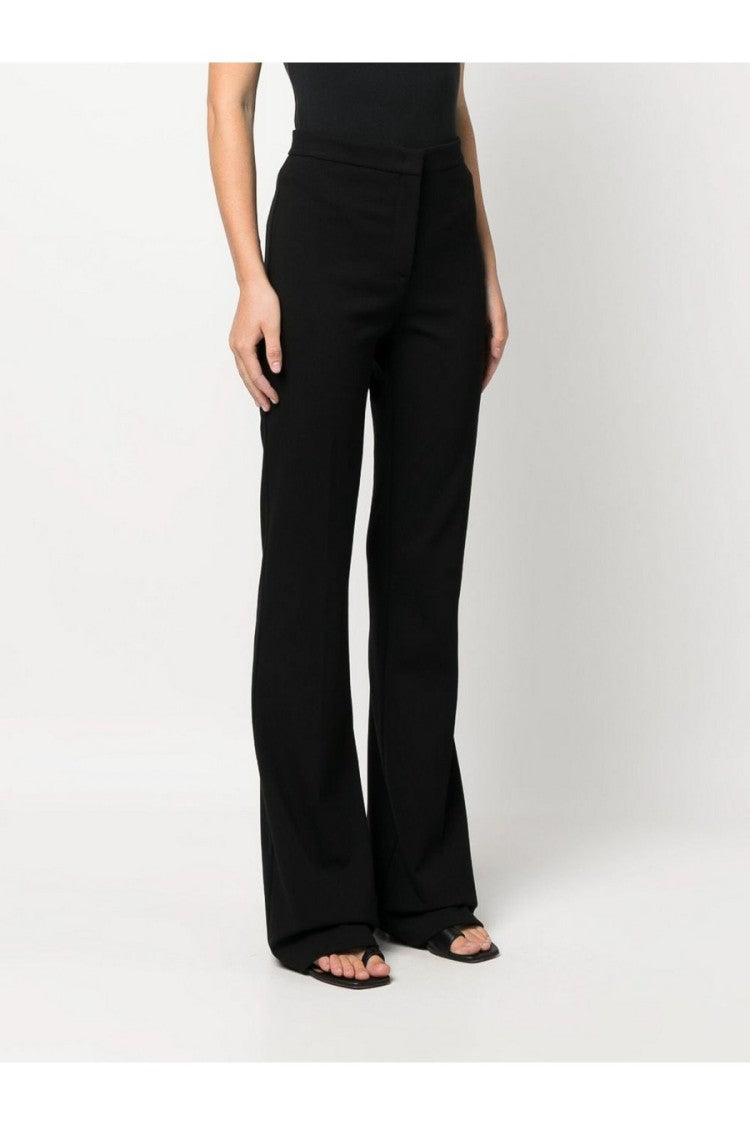 Pinko Viscose-Nylon Blend Flared Trousers