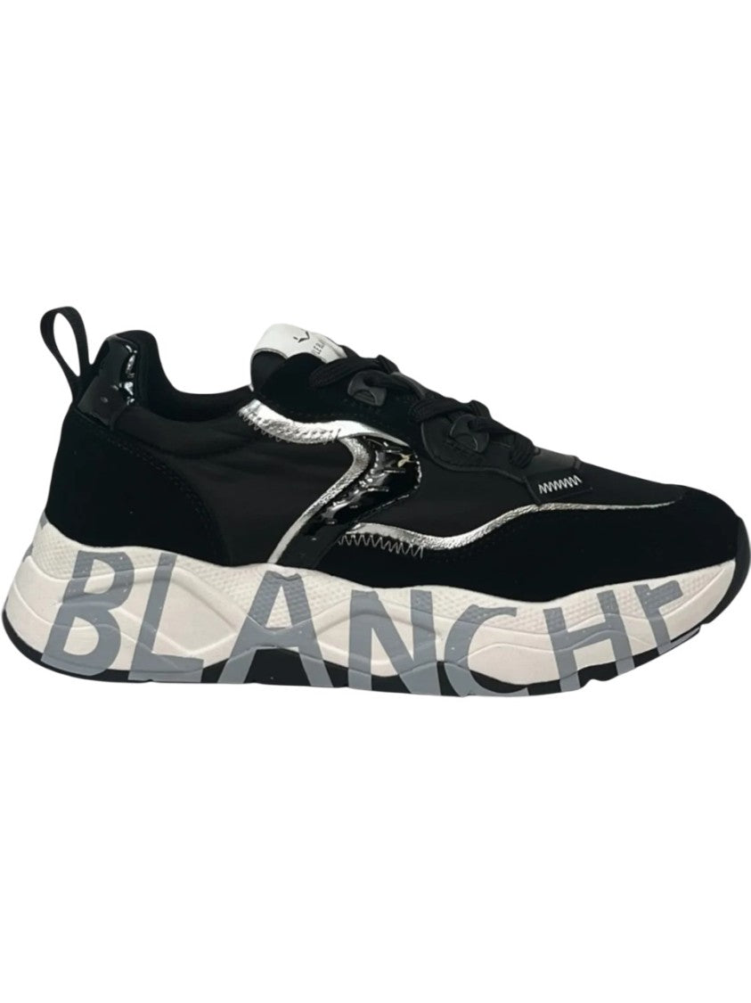 Voile Blanche Suede And Mesh Black Sneakers