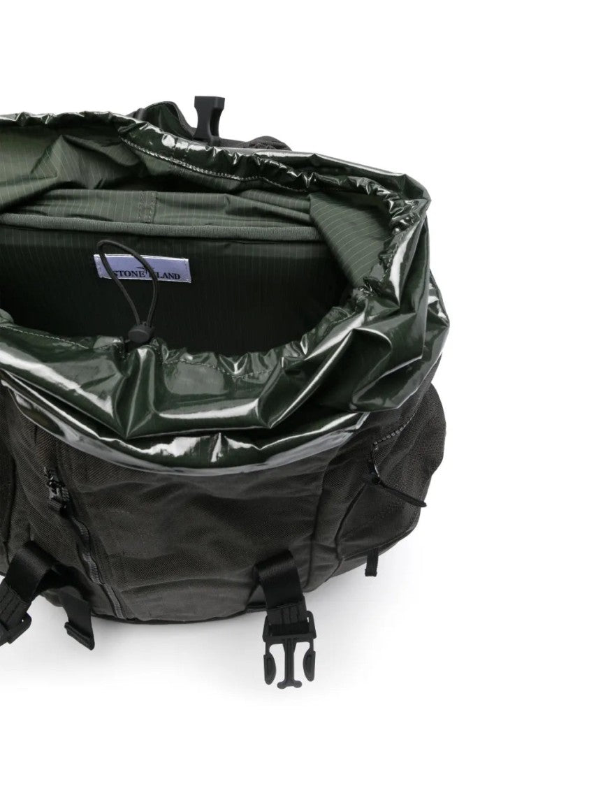 Stone Island Foldover-Top Canvas Backpack