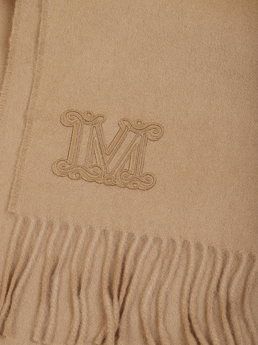 Max Mara Wsdalia Cashmere Fringed Monogram Stole