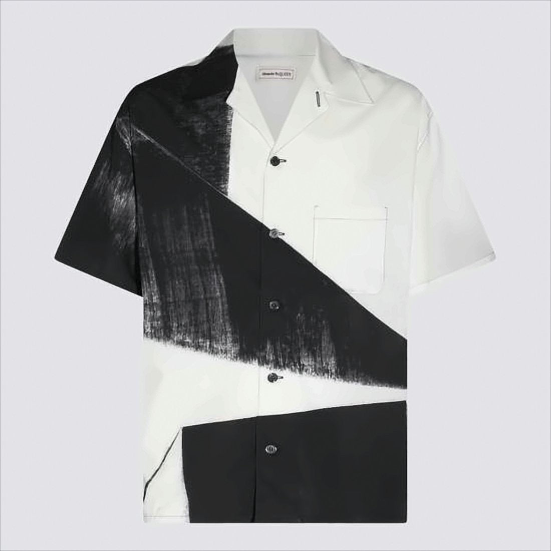Alexander Mcqueen Abstract Print Short-Sleeve Casual Shirt