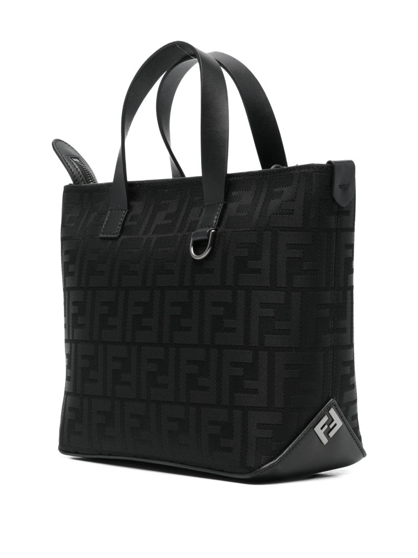 Fendi Grace Sm Nylon Ff Embossed Tote
