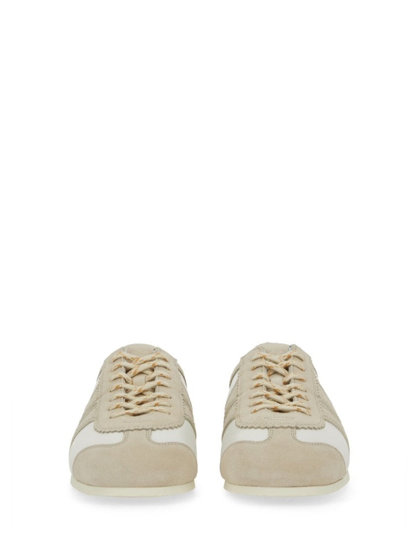 Dries Van Noten Low-Top Leather Sneaker With Lace-Up Closure
