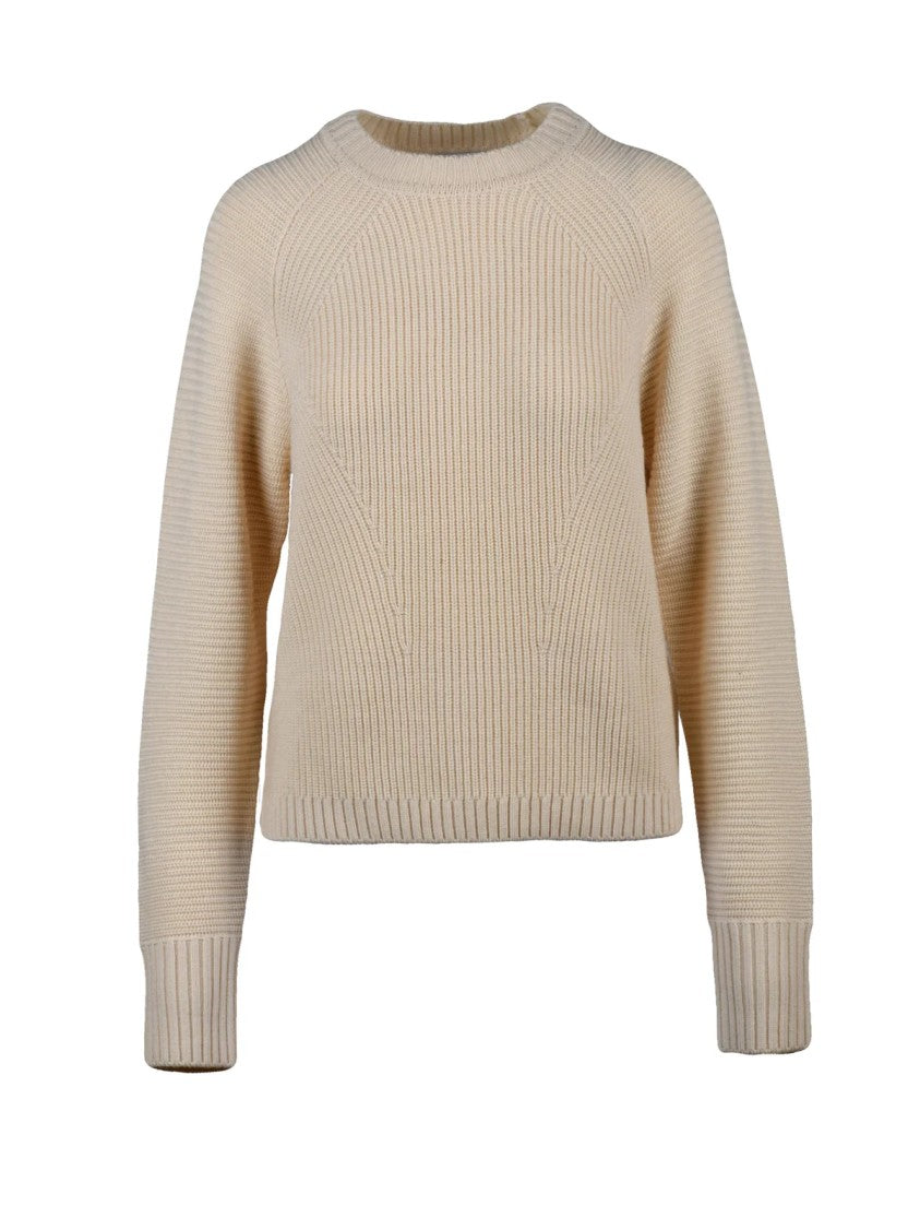 Patrizia Pepe Ribbed Texture Short Sweater With Geometric Design
