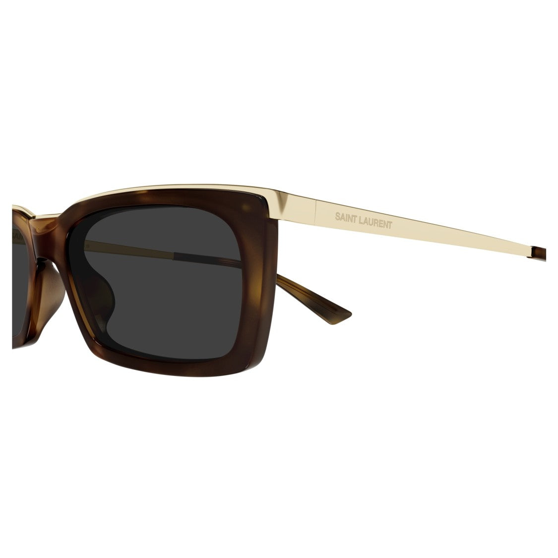 Saint Laurent Sl 766 Rectangular Tortoiseshell Sunglasses
