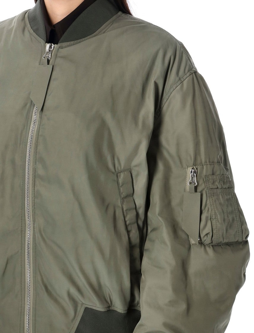 The Attico Relaxed-Fit Military Green Bomber Jacket