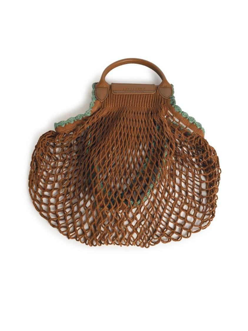 Longchamp L Le Pliage' Tobacco Tela Mesh Bag