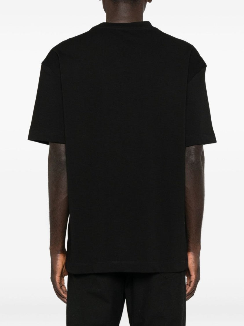 John Richmond Monochrome Graphic Print Black T-Shirt