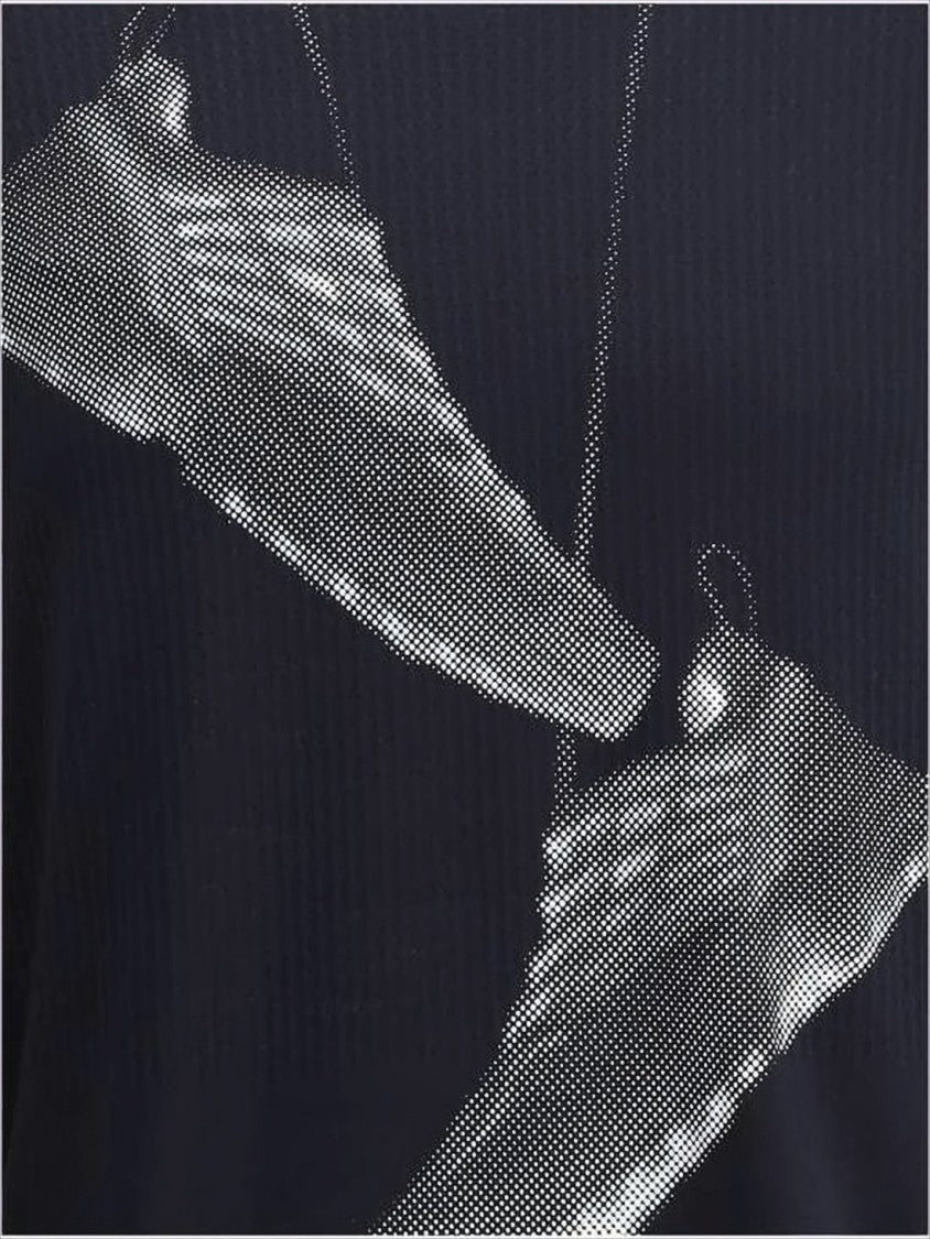 Mm6 By Maison Margiela Graphic Print Long-Sleeve Nylon Shirt