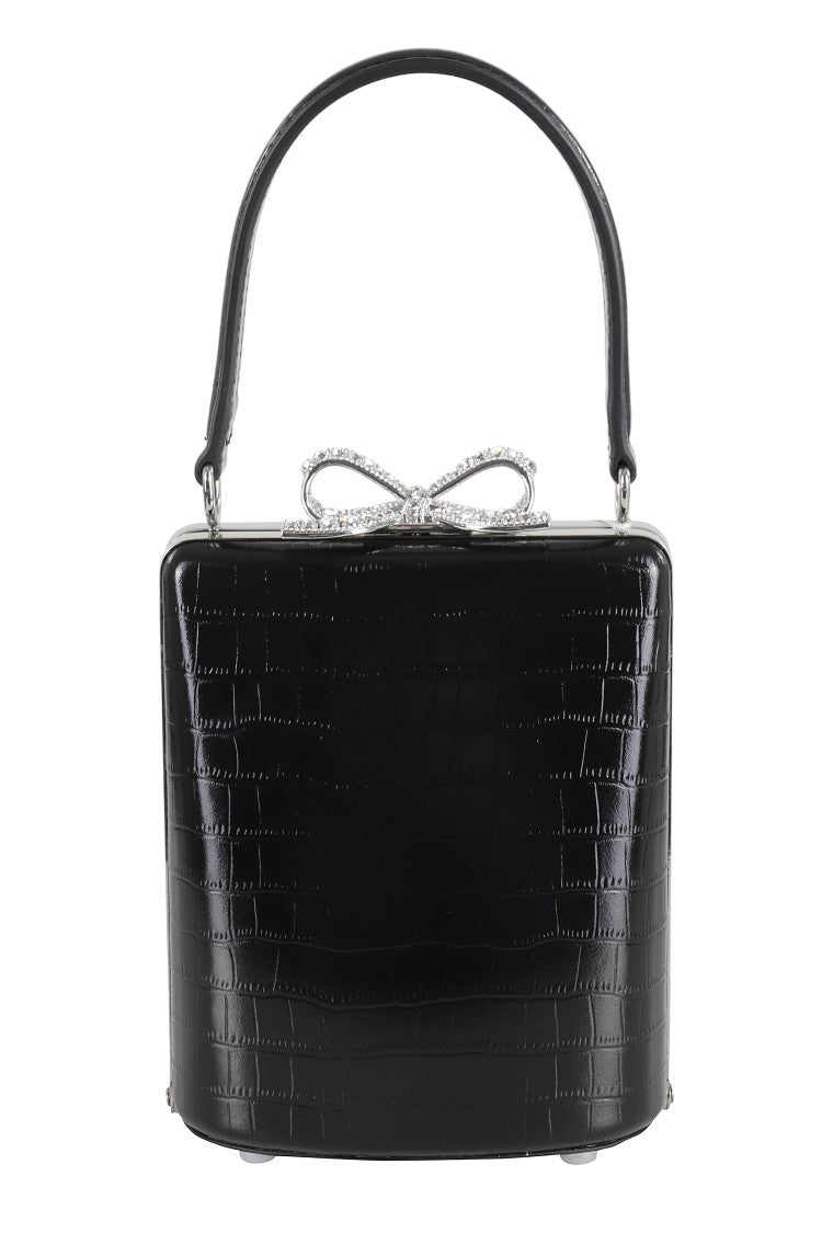 Self-Portrait Black Croc Mini Bag