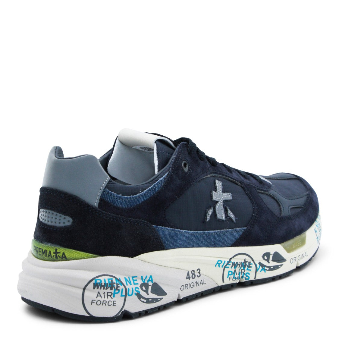 Premiata Navy Leather Mase Sneakers