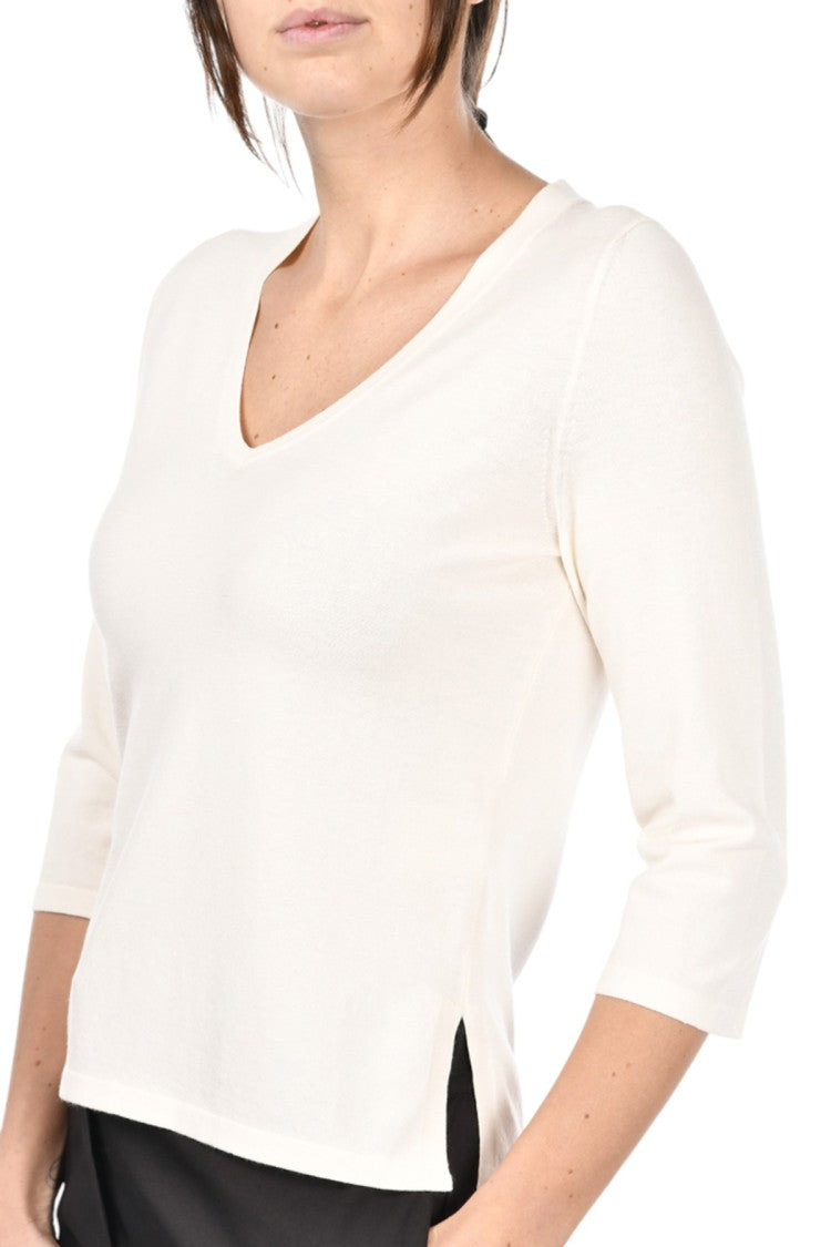 Paolo Fiorillo Capri Viscose Top With Wide V-Neck