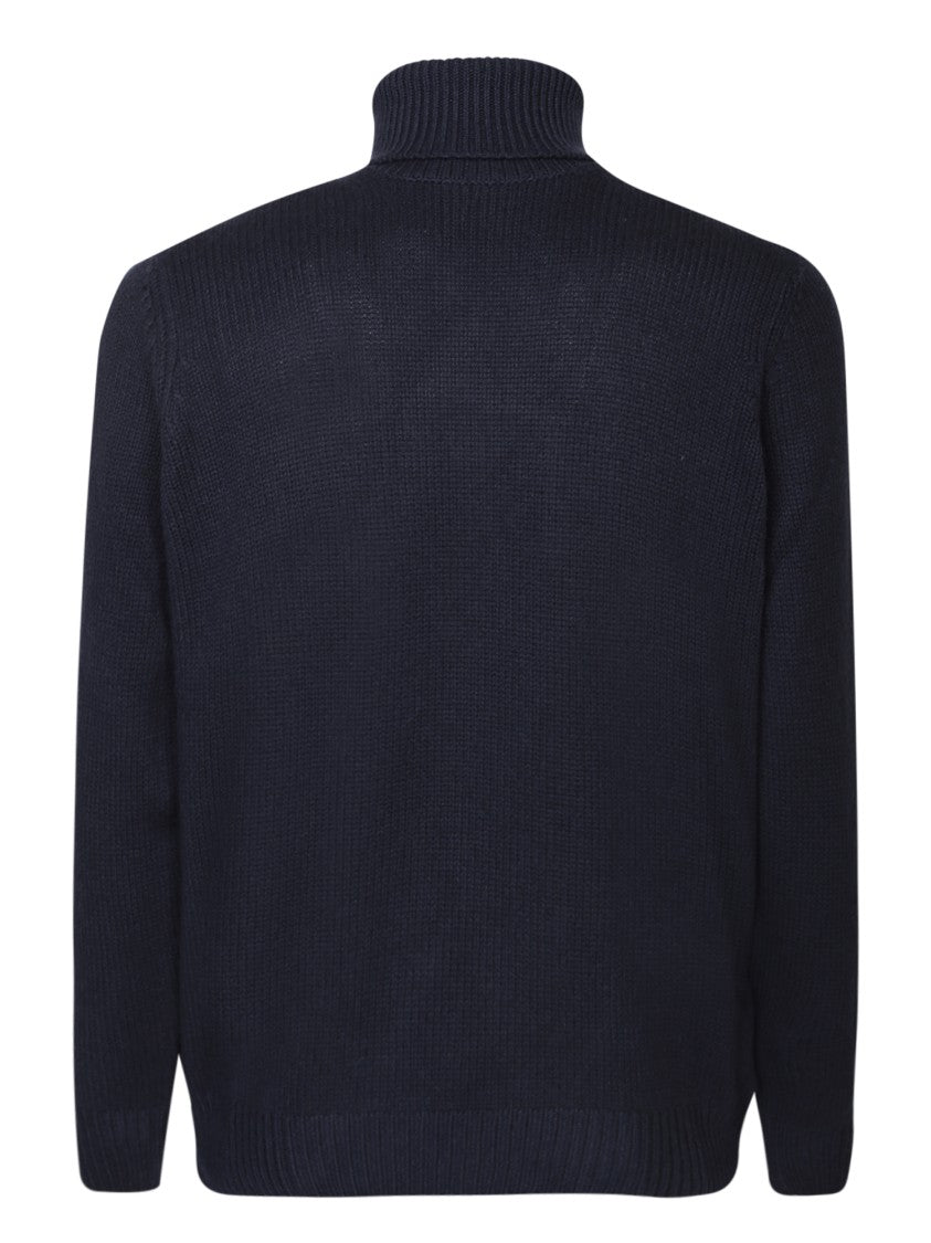 Dell'oglio Blue Turtleneck Knitwear