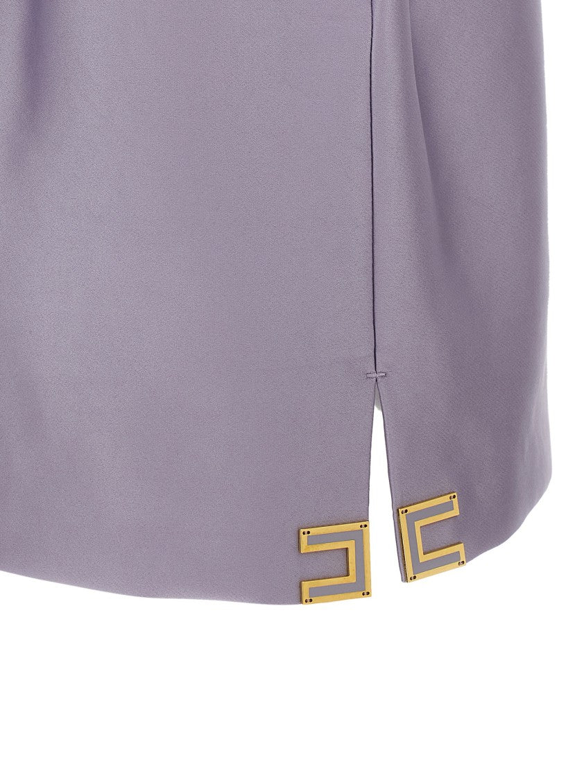 Elisabetta Franchi Draped Mini Dress With Hourglass Silhouette And Appliqué Detail