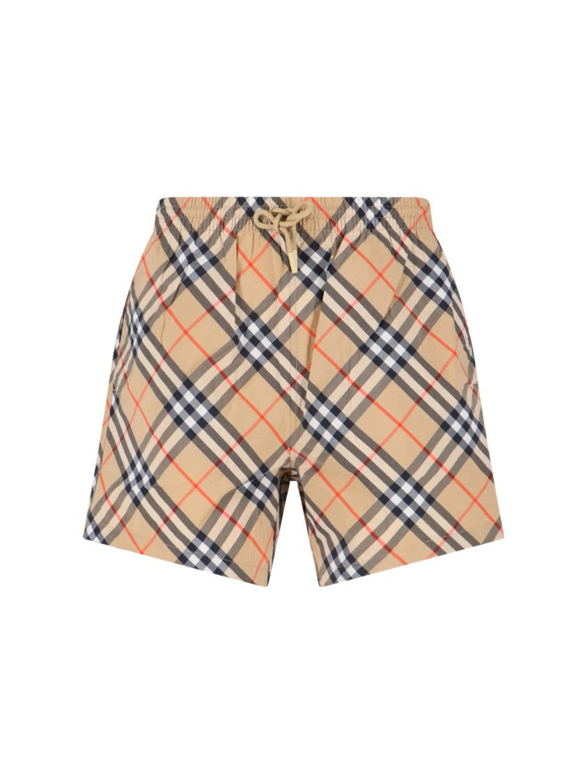 Burberry Check Swim Shorts – Beige