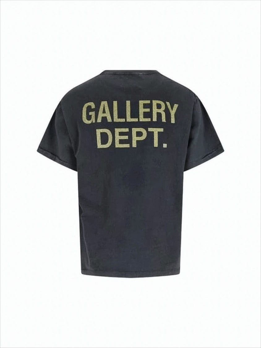 Gallery Dept. Boxy Cropped Graphic Black T-Shirt