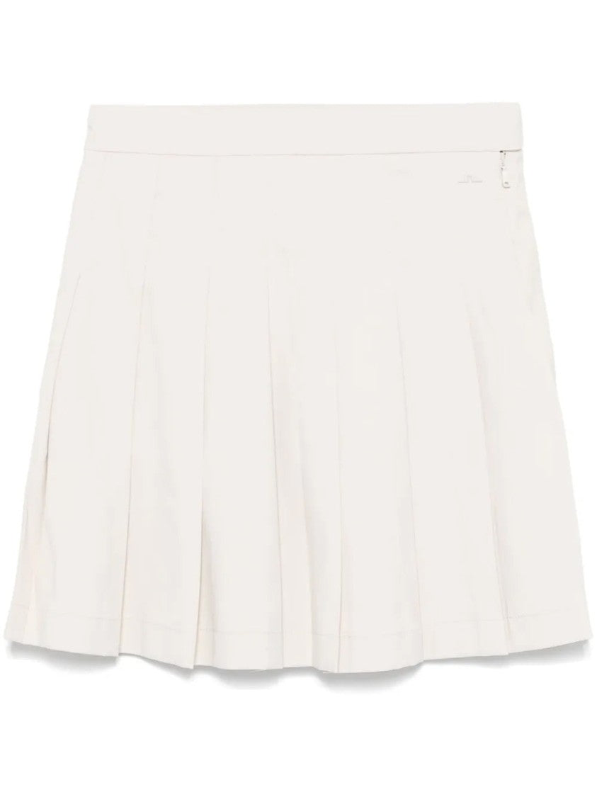 J.Lindeberg Pleated Beige Skirt With Tailored Silhouette
