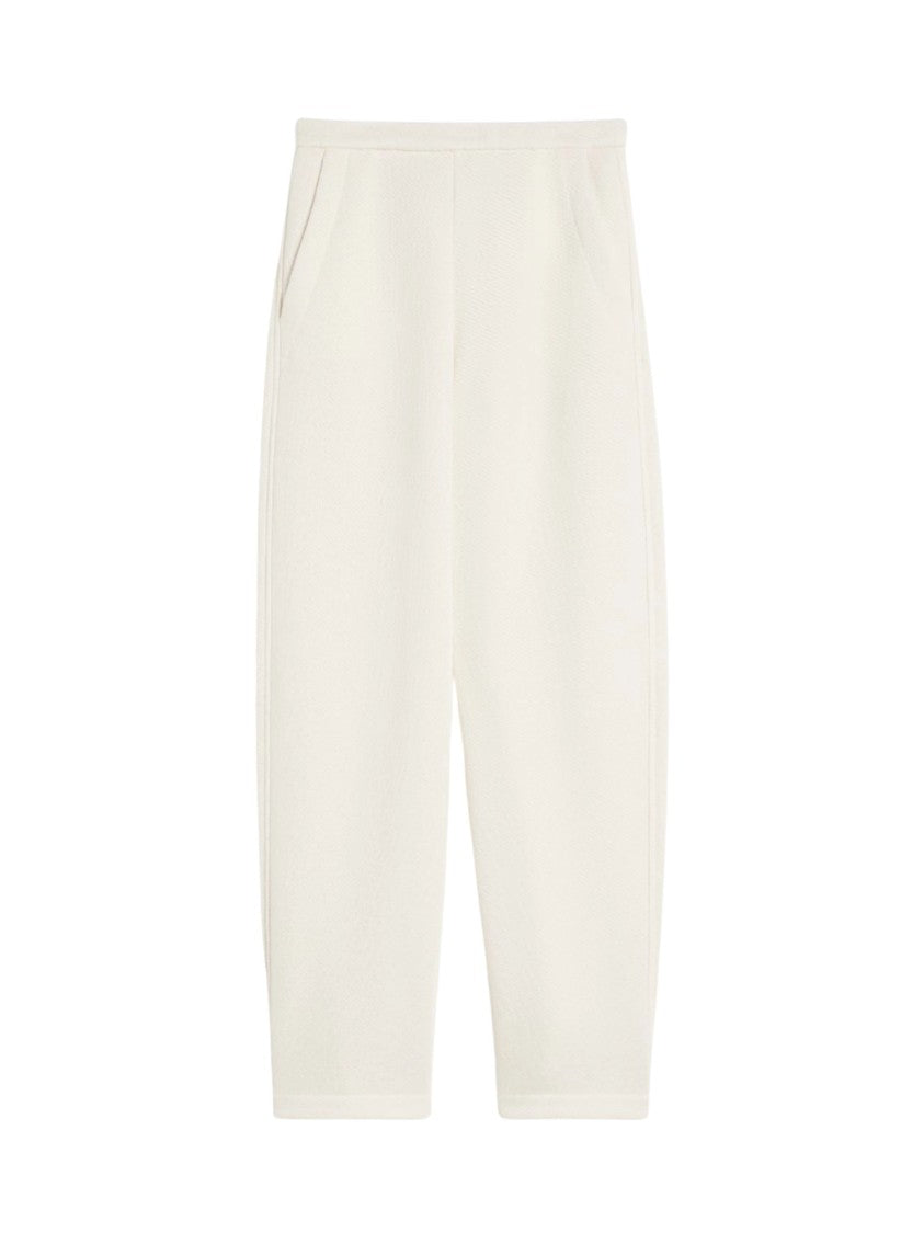 Max Mara White High Waist Cotton Pants