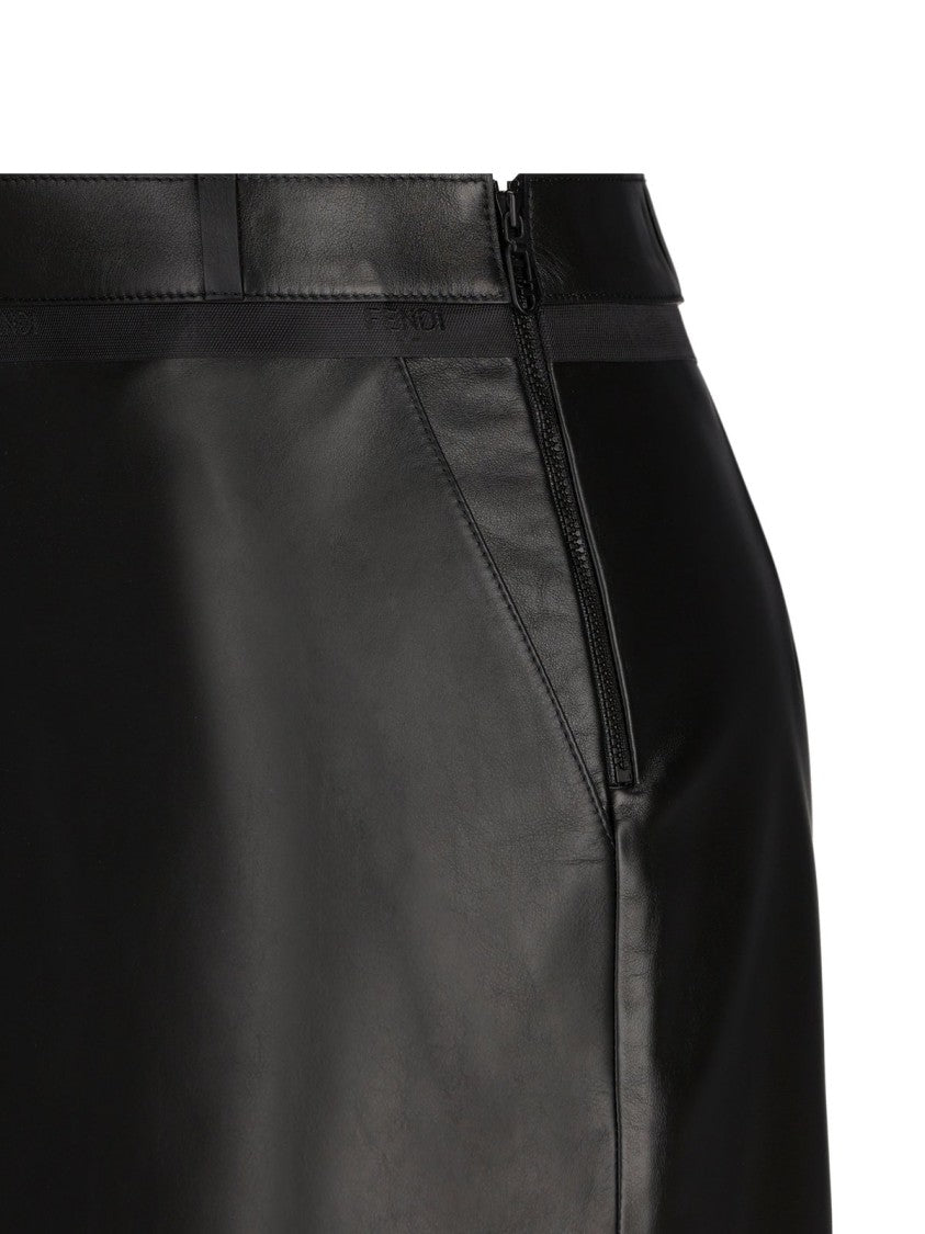 Fendi Leather Skirt