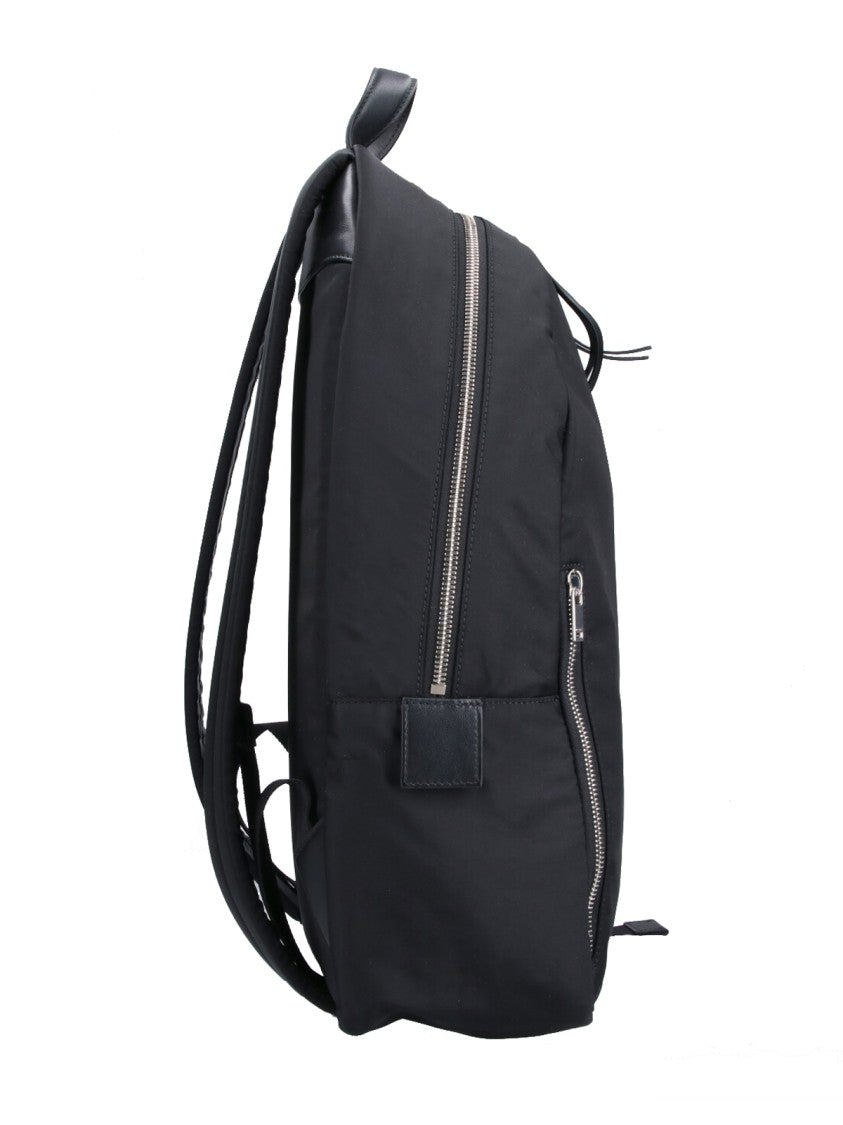 Jil Sander Black Urban Double Zip Fabric Backpack