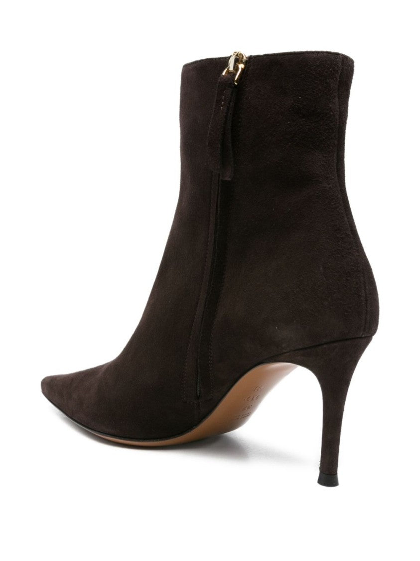 Roberto Festa Pointed Toe Ankle Boots With Mid-Height Stiletto Heel