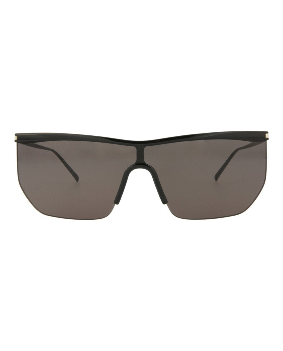 Saint Laurent Shield-Frame Injection Sunglasses With Metal Temples