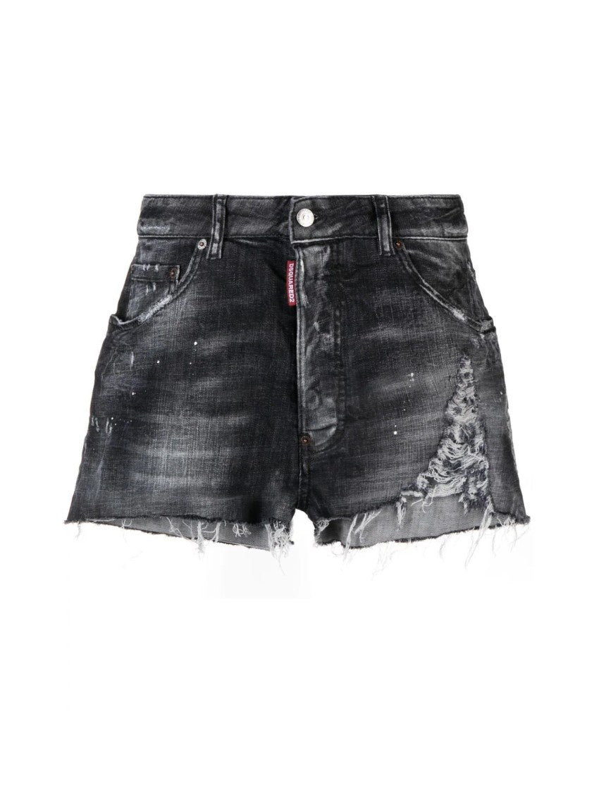 Dsquared2 Raw Cut Baggy Denim Shorts