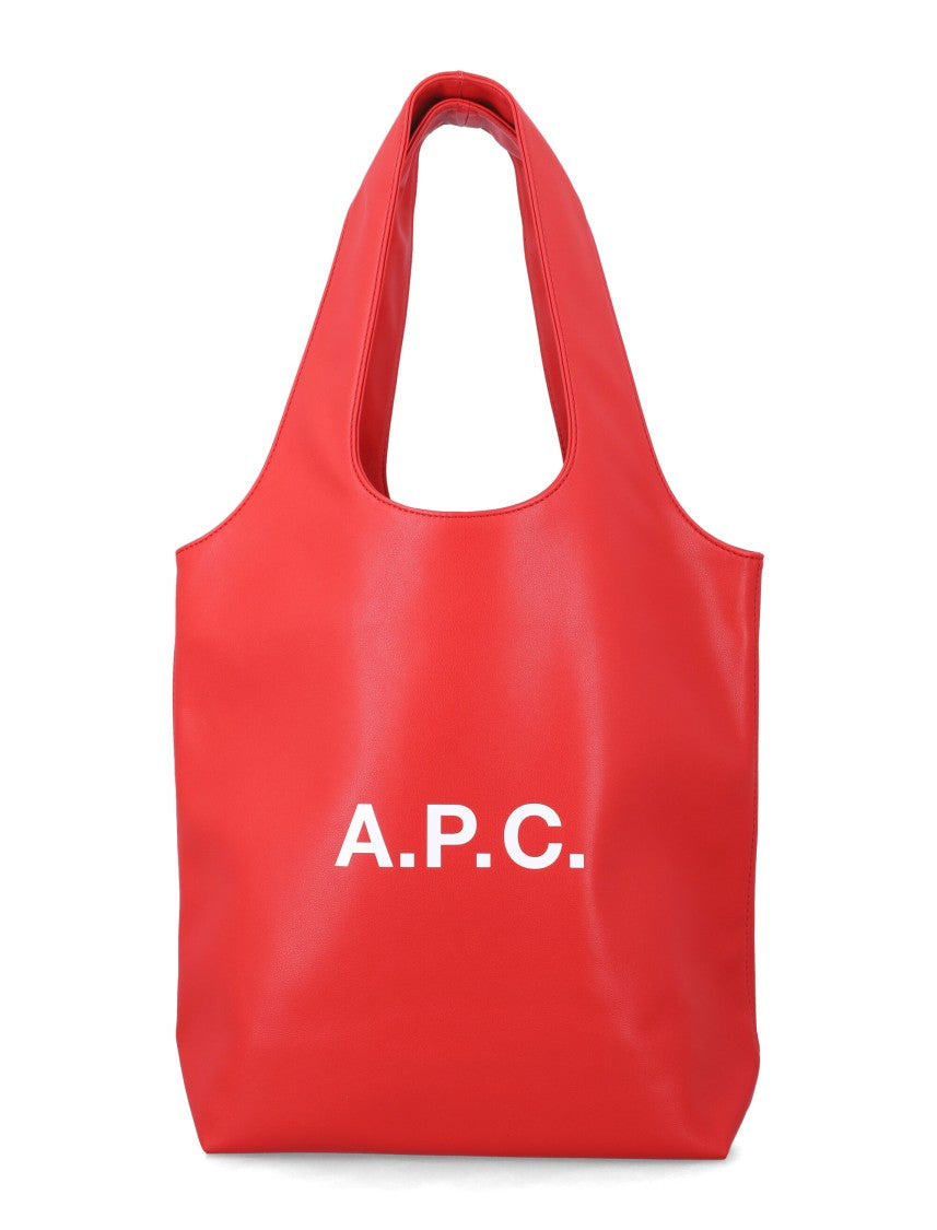 A.P.C. Ninon Small Black Faux Leather Tote