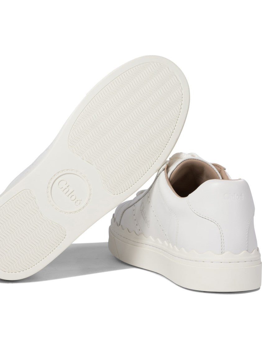 Chloé Slip-On Sneakers With Scalloped Edge