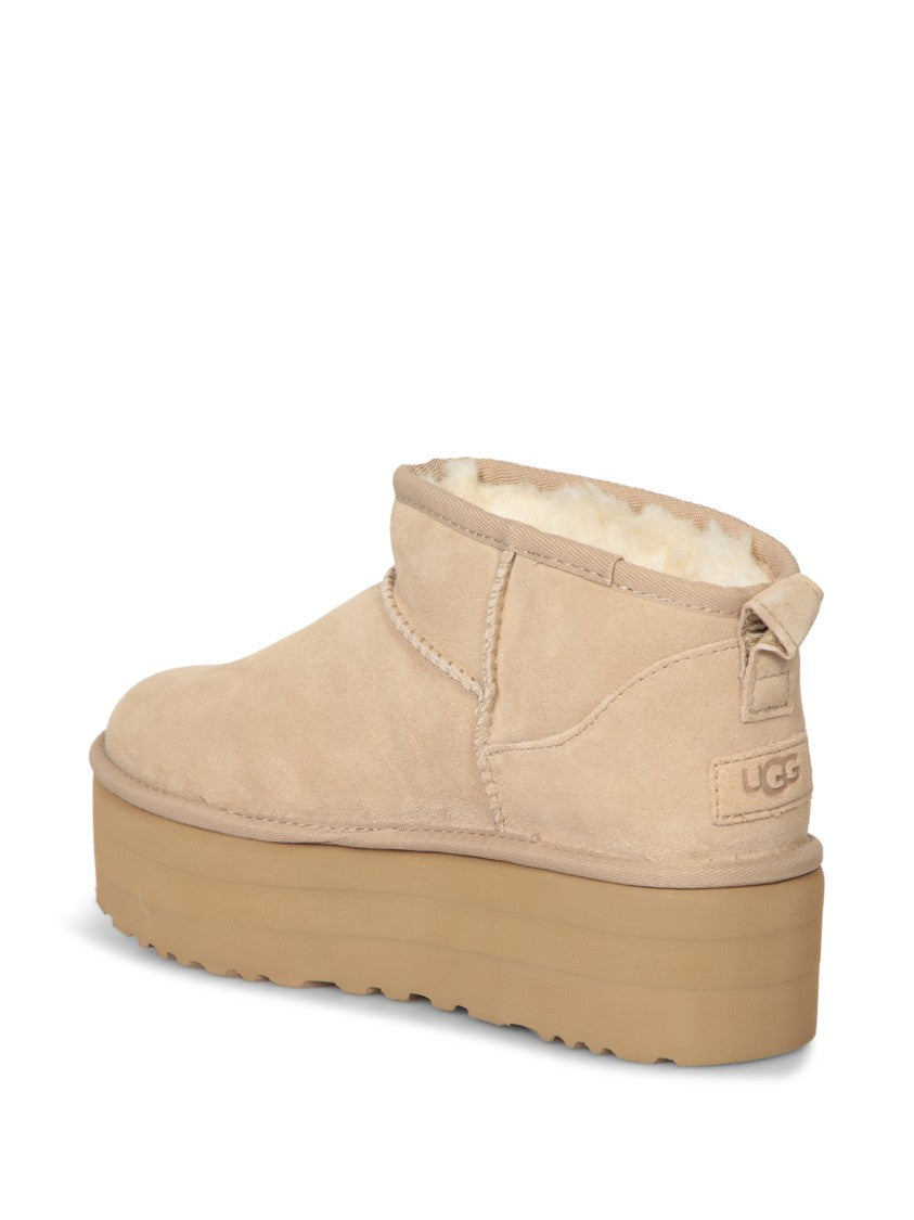Ugg Sand Beige Soft Suede Ankle Boots