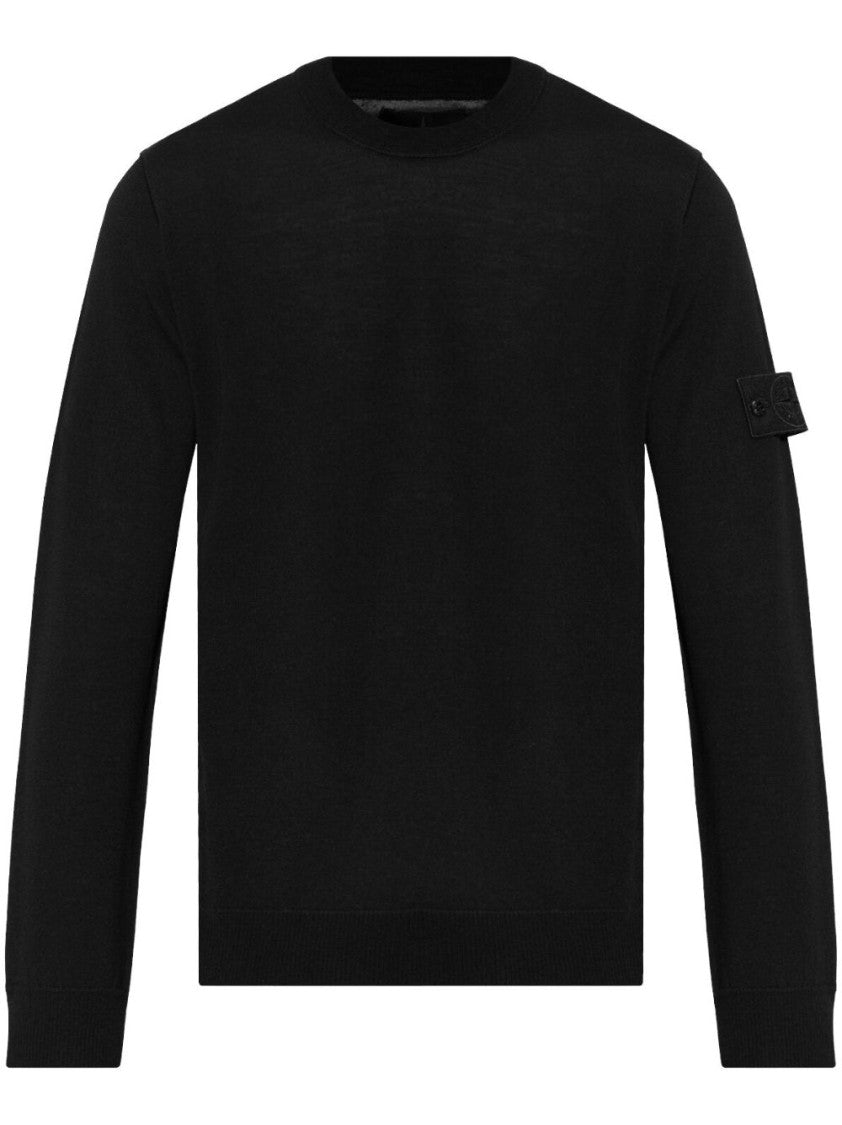 Stone Island Lightweight Black Crew Neck Sweater