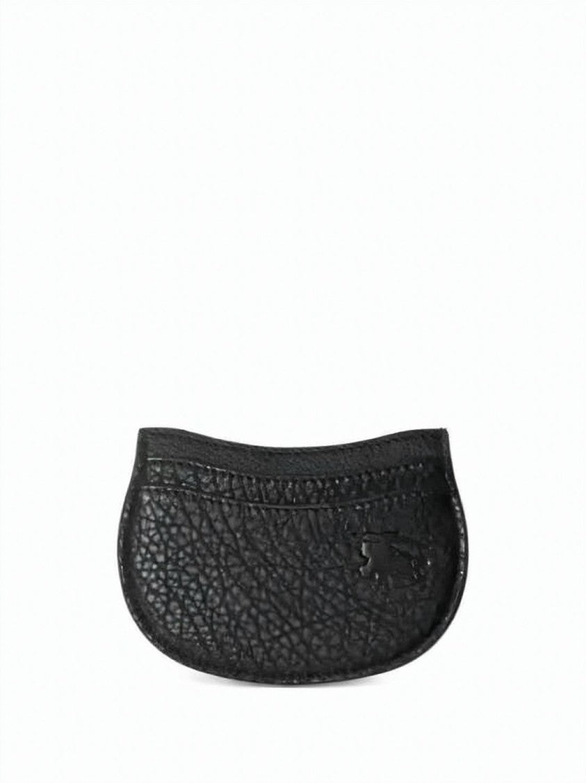 Burberry Textured Leather Cardholder With Curved Design