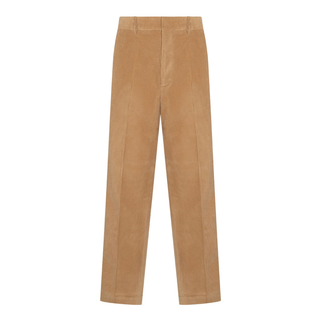 Palm Angels Loose Straight Leg Cotton Trousers With Crochet Stripes