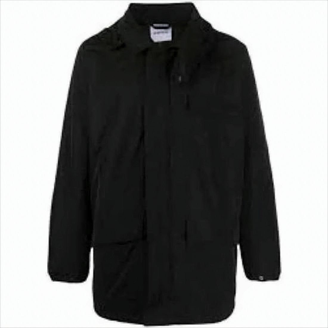 Aspesi Black Zip-Up Jacket With High Collar