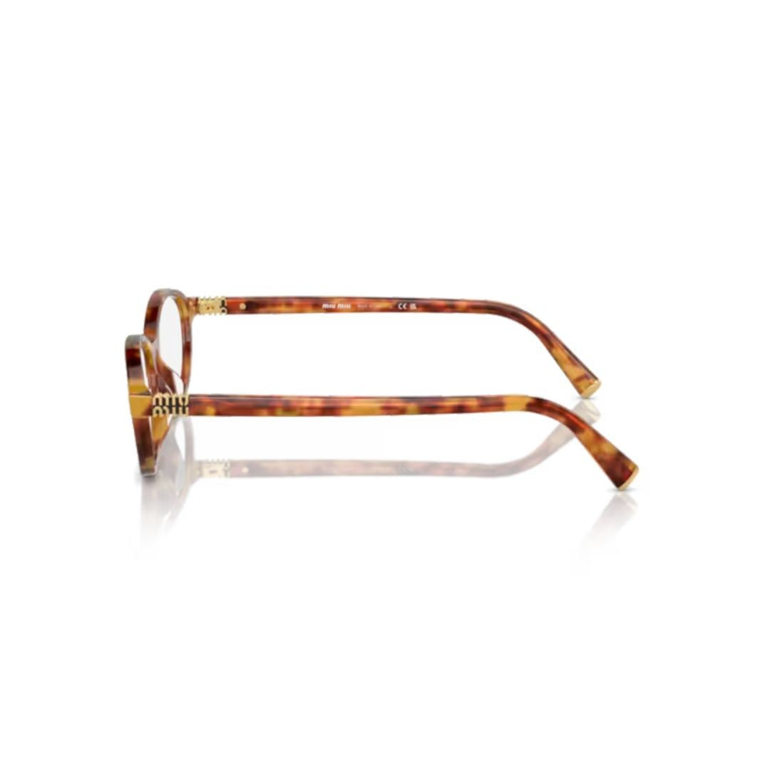 Miu Miu 09Xv Vista Tortoiseshell Pattern Oval Frame Eyeglasses