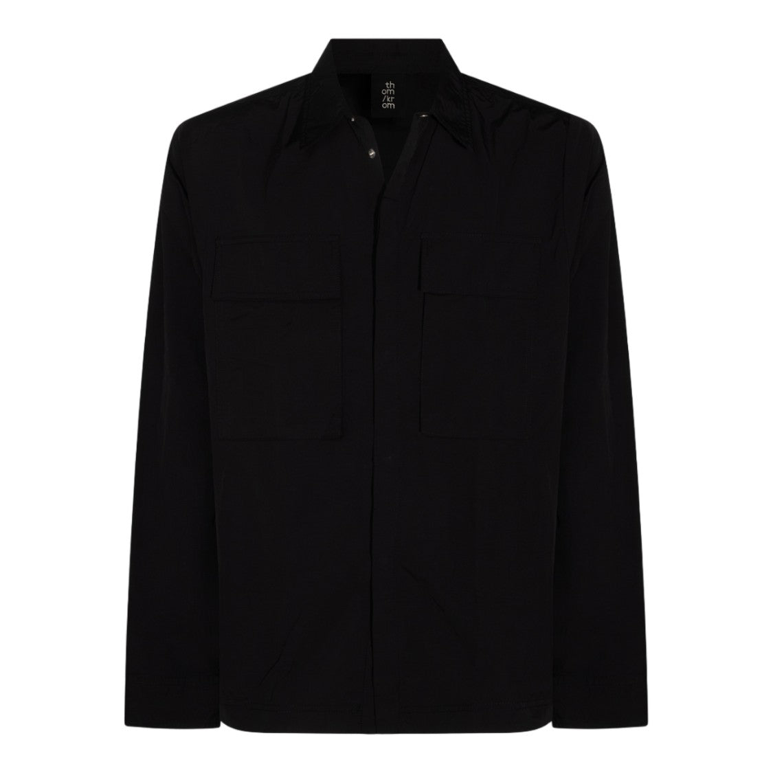 Thom Krom Black Shirt With Classic Collar And Tailored Fit