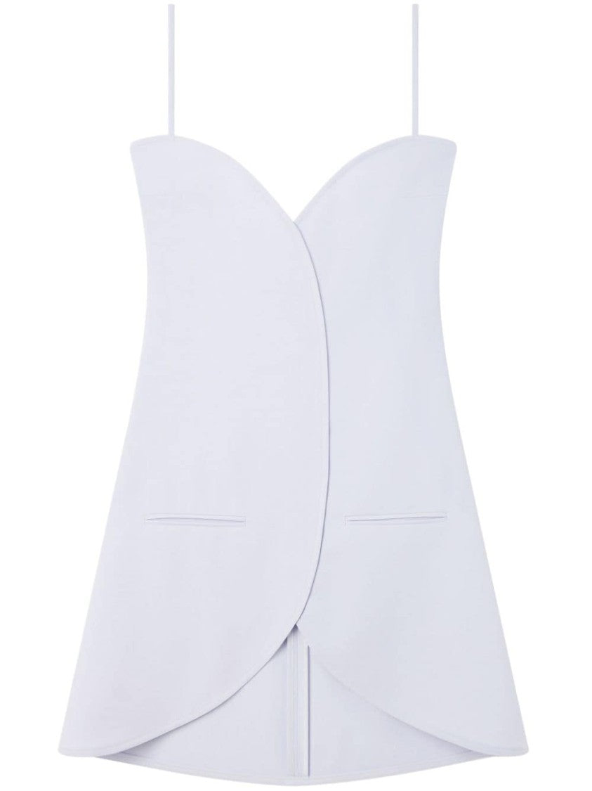 Courrèges Lilac Crepe Texture A-Line Dress