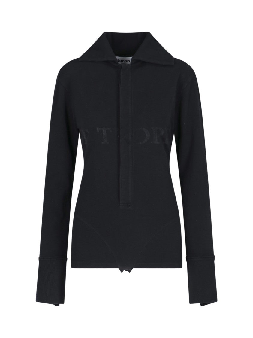 Duran Lantik Cut-Out Logo Shirt – Black