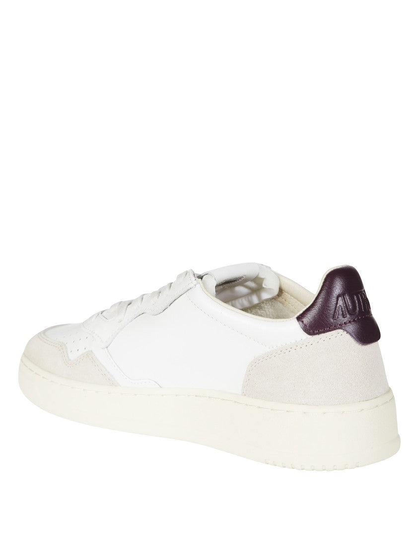 Autry White Medalist Low Leather Suede Sneakers