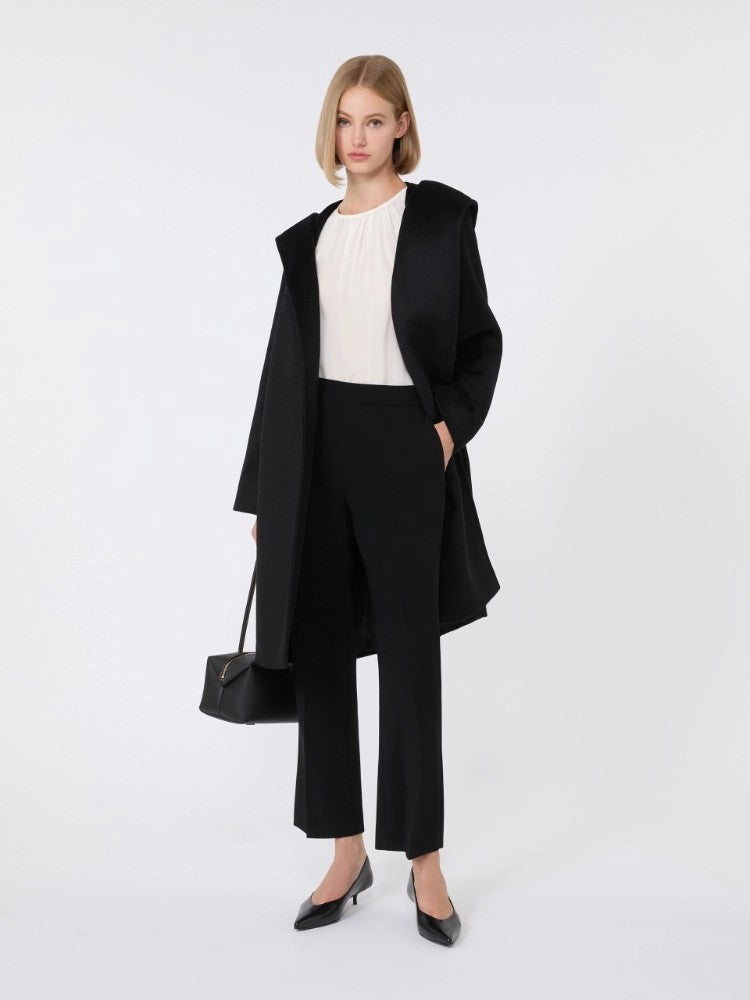 Max Mara Regular-Fit Black Virgin Wool Newmang Coat
