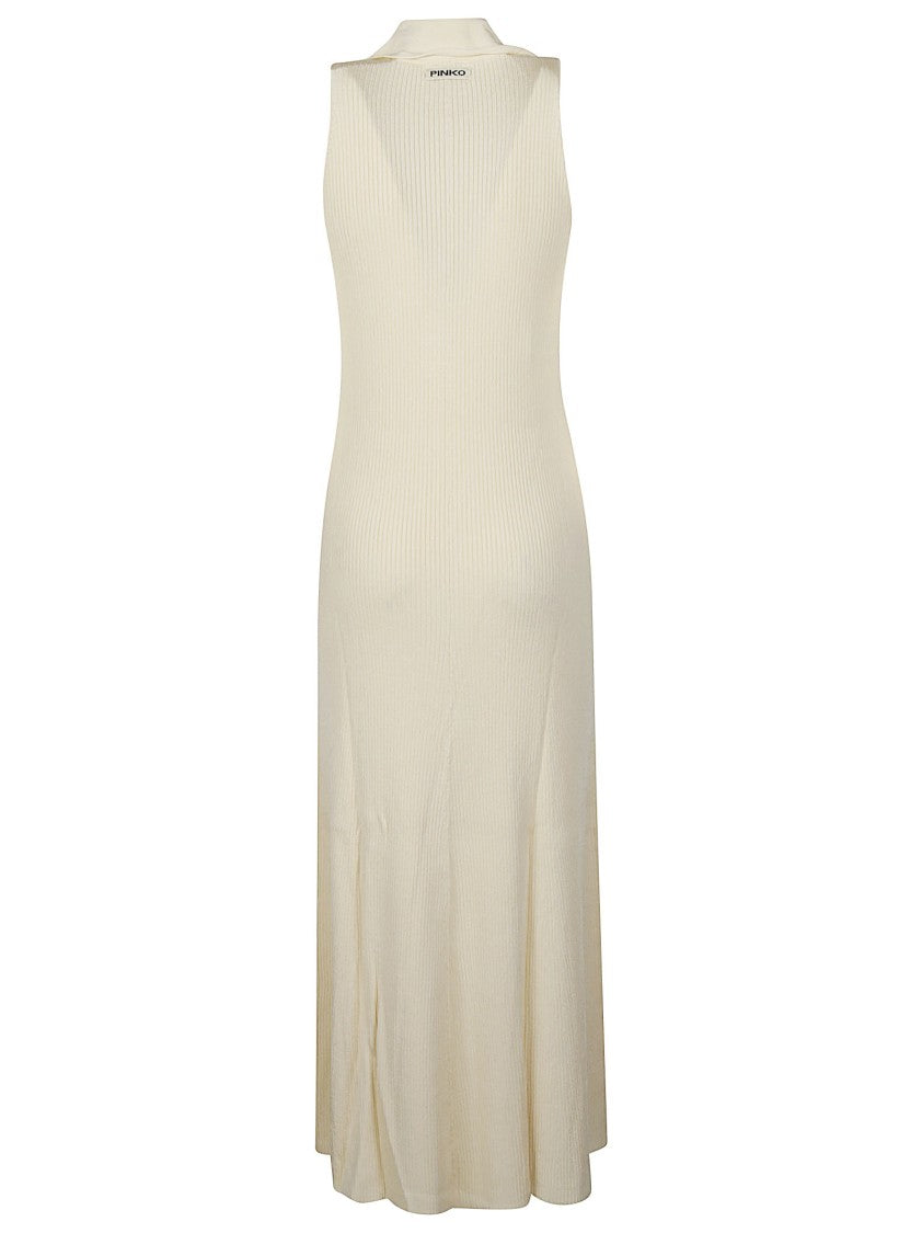 Pinko Escursione Ribbed Viscose Blend Maxi Dress