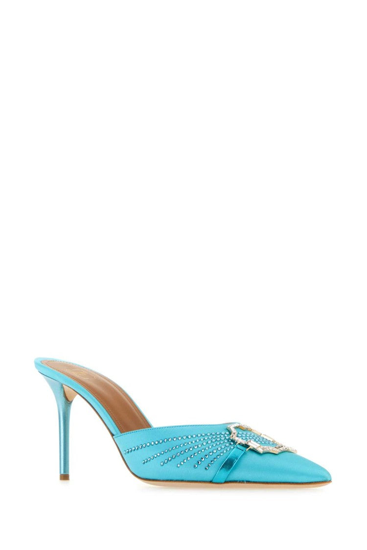 Malone Souliers Embellished Satin Missy Mules