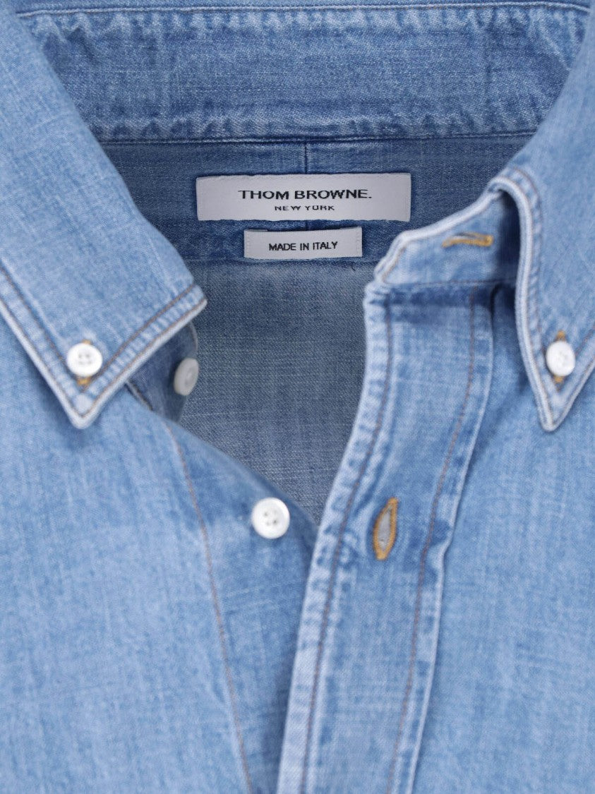 Thom Browne Light Blue Armband Cotton Shirt