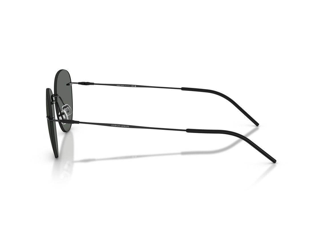 Giorgio Armani Black 0Ar6182 Rimless Round Sunglasses