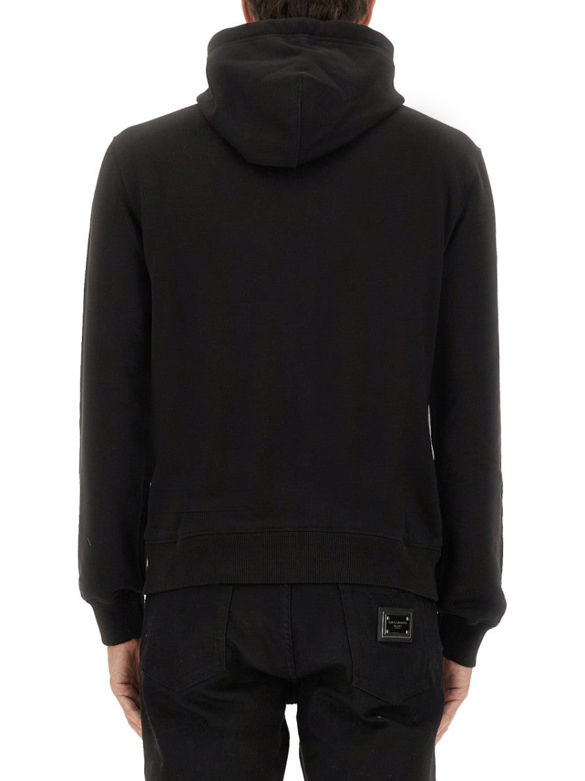 Dolce & Gabbana Black Zip-Up Sweatshirt
