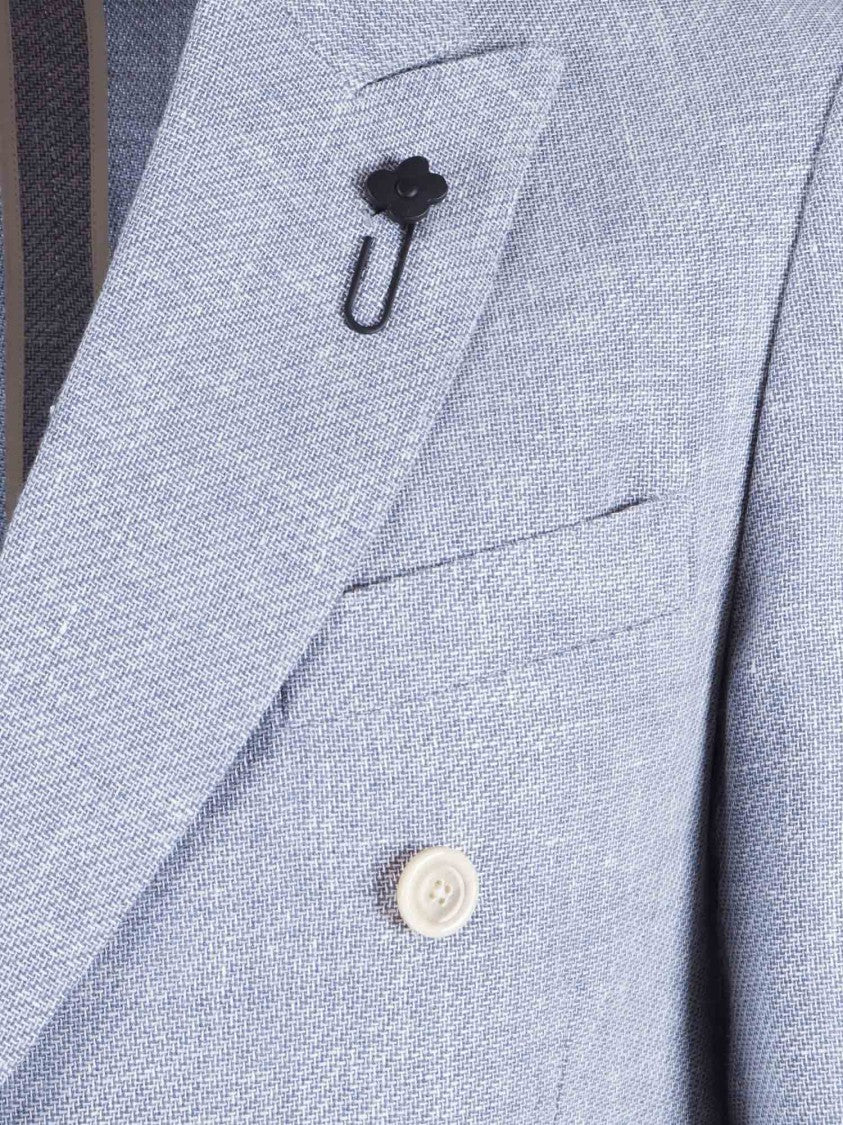Lardini Double Breasted Peak Lapel Blazer