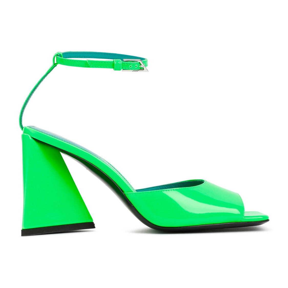 The Attico Green Leather Piper Sandal
