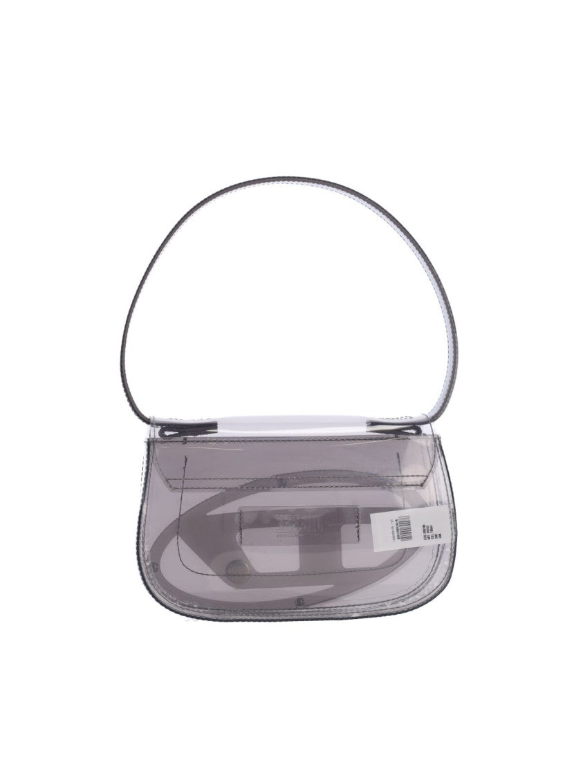 Diesel Transparent Rubber Shoulder Bag With Oval Logo