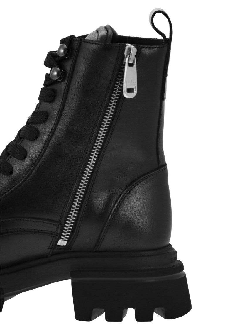 Hogan Contemporary Leather Boots With Extralight Sole